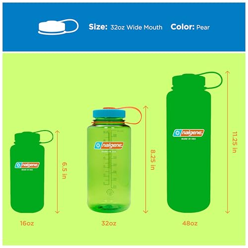 Image of Nalgene 32 oz Wide Mouth Water Bottle | BPA-Free, Durable & Leak Proof, Lightweight Bottle for Hiking & Gym, Work & Travel