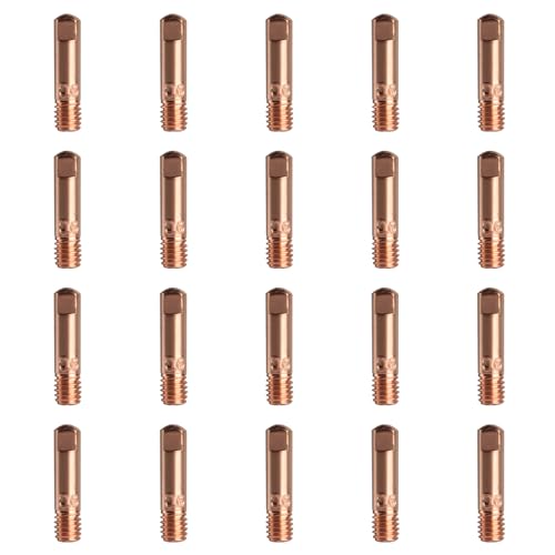 20 Pcs Punta de Contacto MIG M6 0,8 mm, Puntas de Soldadura para MIG/MAG Soldaduras, Boquillas para Antorchas de Soldadura 15AK, Máquinas de Soldar, Accesorios de Soldaduras