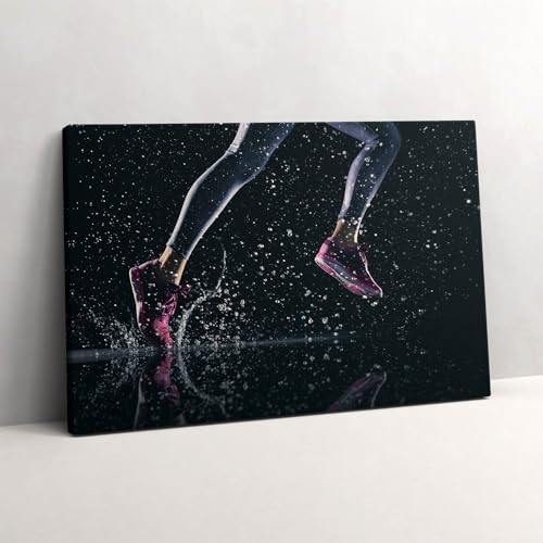 Image sur toile course à pied déco murale photo sport 60x40cm