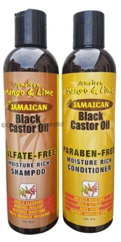 Image of JAMAICAN MANGO & LIME BLACK CASTOR SHAMPOO SULPHATE FREE & CONDITIONER BPARABEN FREE UNDLE