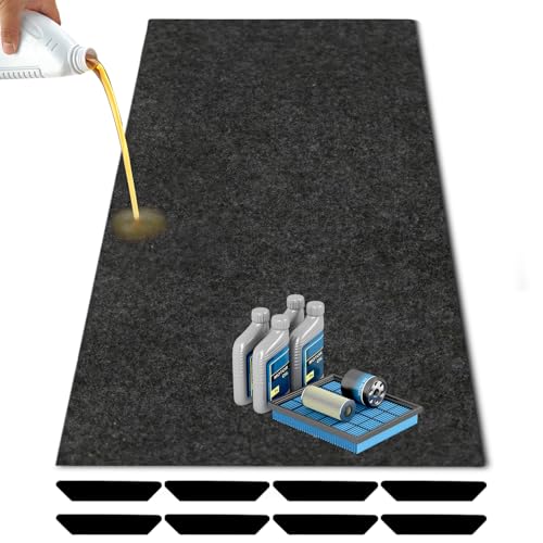 Tapis de garage sous voiture ou moto pour protéger le sol des taches de graisse