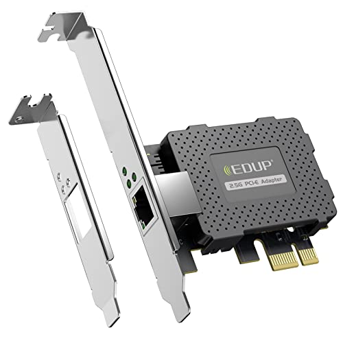 2.5Gbase-T Pcie Network Adapter, 2500/1000/100Mbps Pci Express Gigabit Ethernet Card Rj45 Lan Controller Support Windows Server/Windows, Standard And Low-Profile Brackets Included #TOP3