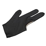 Delta Cue 3-Finger Billiards Pool Glove (Ambidextrous) - Black