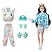 Barbie Cutie Reveal Doll, Fantasy Series Unicorn Plush Costume, 10 Surprises Including Mini Pet & Color Change
