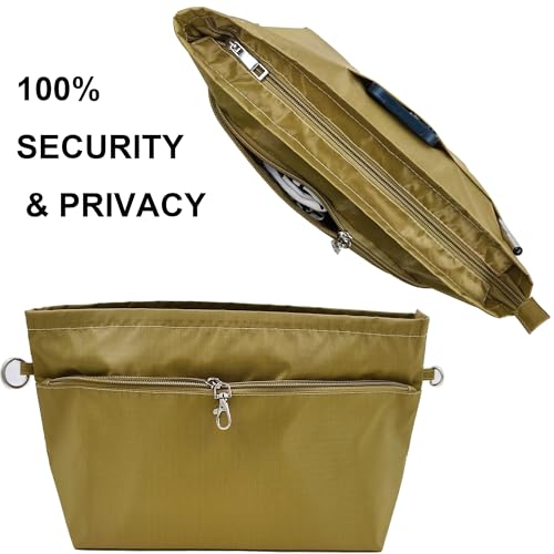 Image of Handbag Tote Purse Organizer Insert, X Large, Khaki Green