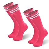 saillsen Football Socks Youth Girls Knee High Cheerleading Socks Cotton Soft Long Tube Soccer Socks