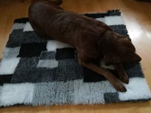Original Drybed Premium grau Patchwork, Größe 100x75cm, Hundebett, Liegedecke, Hundedecke,Ruheplatz, Trocken