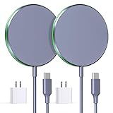 2 Pack Magnetic Wireless Charger 15W Apple Mag-Safe Charger with 20W Adapter for iPhone 15/14/13/12 Pro/Max/Plus/Mini and AirPods 3/2/Pro 2/Pro Mag Safe Wireless Charging Pad with 5ft Charging Cable