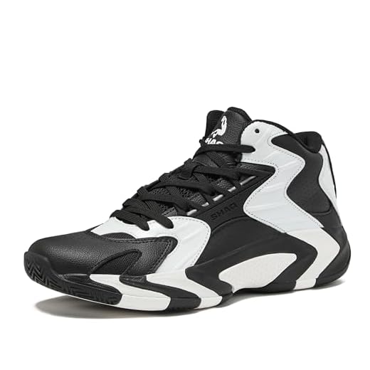 SHAQ Devastator 2.0 High Top Basketball Shoes for Men, Indoor or Outdoor Court Basketball Mens Sneakers - Black, White, Green or Blue Size 8 to 13 - Black/White, 13 Medium