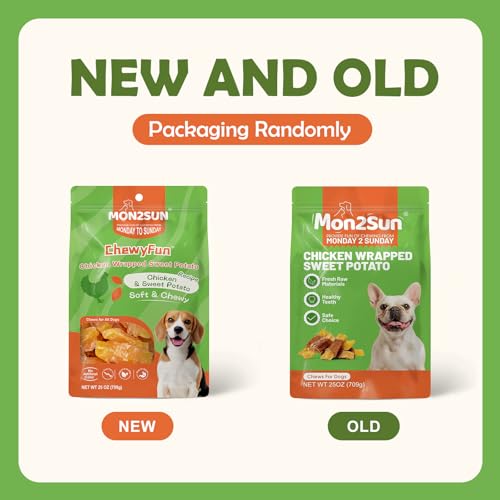 MON2SUN Dog Treats Rawhide Free Chicken Wrapped Sweet Potato Snacks, Gluten & Grain Free, Treats for Puppy and Small Dogs, (Chicken, 1.56 Pound-Pack of 1)