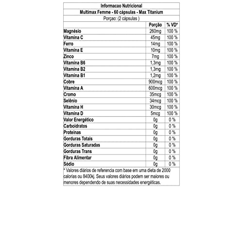 Multimax Femme - 60 Cápsulas, Max Titanium
