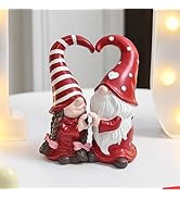 AOMOONOA Valentines Day Gnomes Decor, 2Pcs Heart Couple Gnome Gift for Her, Valentines Gnome Figu...