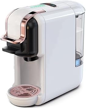 Multi-Capsule Coffee Maker, Hot/Cold Coffee Maker, Milk, ESE Pod Ground Coffee, Cafeteria, 19 Bar, 5 in 1 Color H2B WH, Size CHINA_US