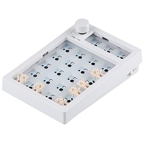 Epomaker Feker Jjk21 20 Keys Mechanical Numpad Kit, Gasket Mount Hot Swappable Bluetooth 5.0/2.4Ghz/Wired Numeric Keypad With A Rotary Knob, 1500Mah Battery, Compatible With 3/5Pin Switches(White) #TOP3