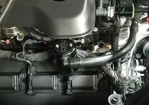 J&L Oil Separator Co. 3.0 Oil Separator Compatible with 2019-2024 Ram 1500 5.7L Passenger Side (Black)