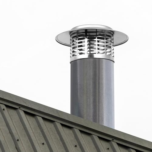 Tapa de chimenea de 75mm para proteger el conducto exterior de chalets 4