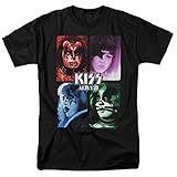 KISS Alive II Gene Simmons Rock Band T Shirt & Stickers (XX-Large) Black