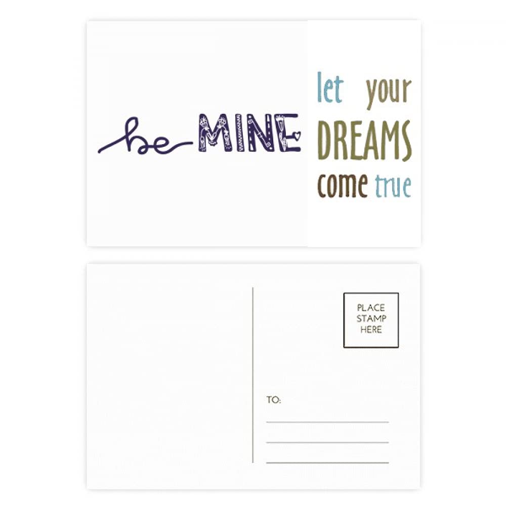 Tarjetas de agradecimiento Be Mine de alta calidad con elegante diseño Dream Come True 4