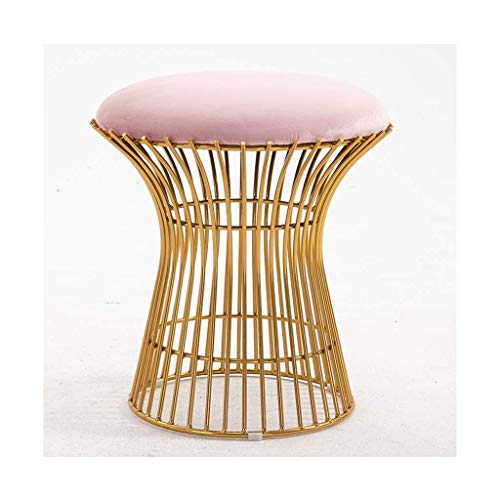 Taburete pequeño del maquillaje y silla moderna de dormitorio rosa 4