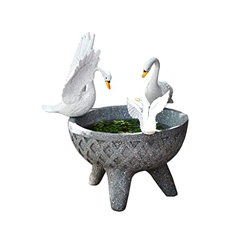 NICETOW Vasos para Plantas de Flores Vaso para Flores hidropônico de 18,11 Pol. Jardim ao ar Livre Pátio Restaurante doméstico Decoração do escritório Vaso de Resina para Flores de Cisne Vasos para