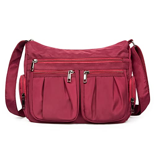 VOLGANIK ROCK Umhängetasche Damen Groß Kapazität Handtasche RFID Leichte Nylon Schultertasche Tasche Damen Reisetasche Einkaufstasche