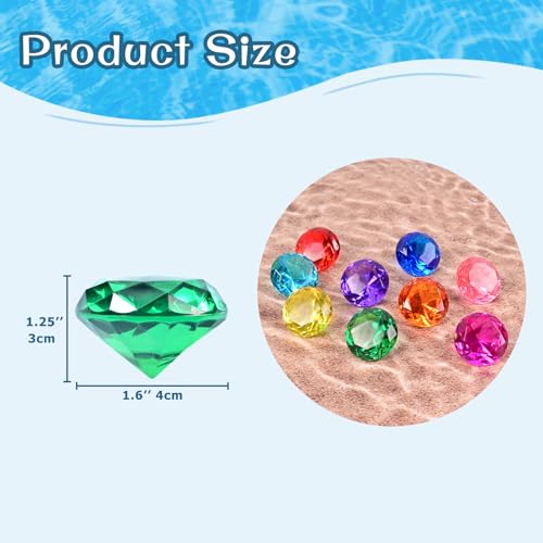 EnriQ Pool Toys Diving Rings Swim Thru Rings Pool Game Swim Toys with Dive Ring Underwater Diving Gems Fish Diving Toys for Boys Girls Teens Adults by EnriQ - Image 5