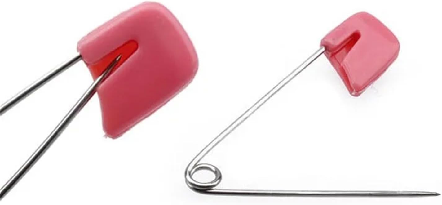 Safety Pins for Clothes 120pcs Stainless Steel DIY Sewing Tools Accessory Cloth Diaper Pin Holder Accessories Clothes Pin Random Color