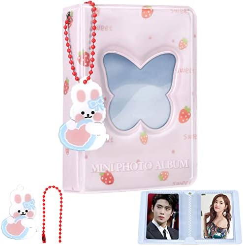 Album Fotografico Mini 40 Tasche SURALIN - Porta Foto Cuore Cavo Per Kpop Collezione (Lavanda) - Foto 5