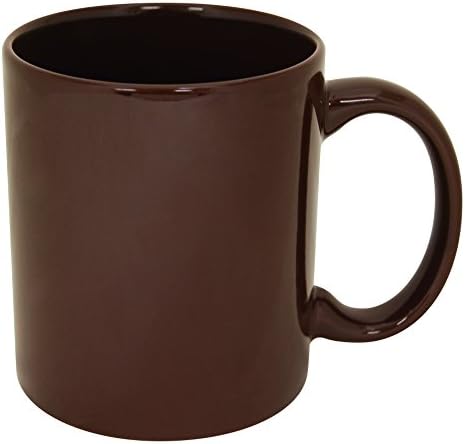 Funny Guy Mugs Plain Brown Ceramic Coffee Mug, Brown, 11-Ounce