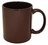 Funny Guy Mugs Plain Brown Ceramic Coffee Mug, Brown, 11-Ounce