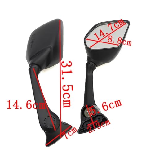 Espejo retrovisor de motocicleta con ajuste angular amplio para Yamaha YZF R7 5