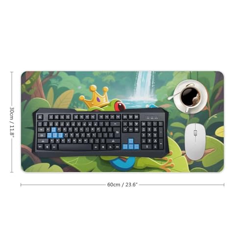 Tapis de souris pour clavier d'ordinateur avec surface lisse grenouille
