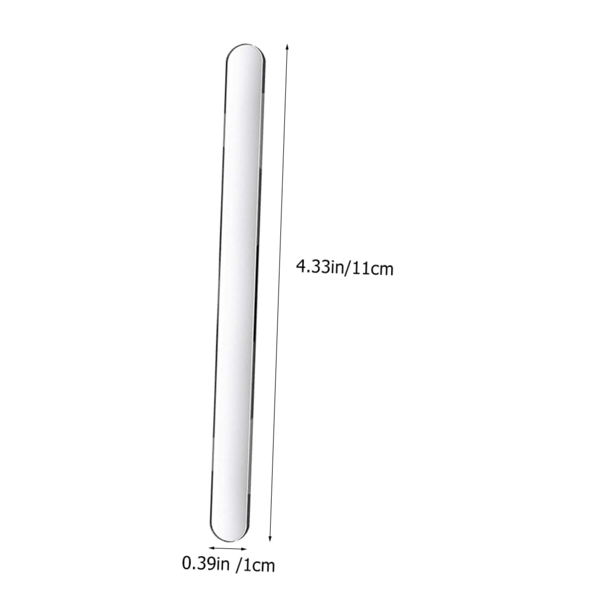 Cabilock 80pcs Transparent Acrylic DIY Ice Cream Sticks Safe Reusable Popsicle Sticks for Homemade Treats for Crafts and Cake Supplies