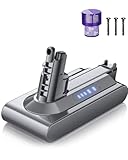 Akku für Dyson V10, Powtree Ersatzakku für Dyson V10 SV12 Absolute Animal Motörhead Fluffy Total Clean Cyclone 206340 969352-02 Akku-Staubsauger (1 Filter + 3 Schrauben)