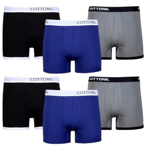 Cottonil Mens Set of 6 Plain Underwear