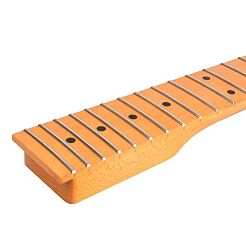 Bticx Pescoço de guitarra elétrica – 22 trastes Maple inacabado para substituição do pescoço da guit
