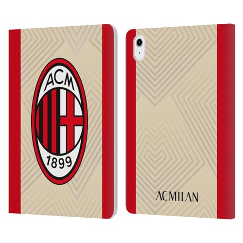 Étui portefeuille AC Milan pour iPad Air 11 en cuir avec support rigide