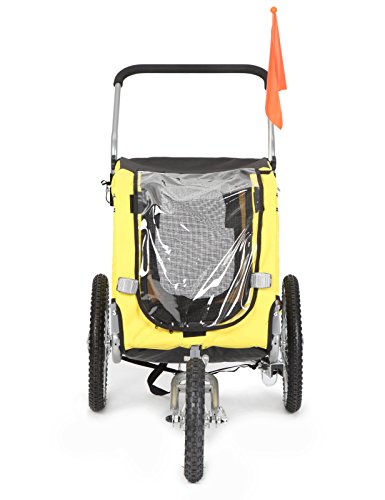 Sepnine & Leonpets Dog cart of 2 in1 Medium pet Dog Bike Trailer Bicycle Trailer and Jogger 10201 (Yellow)