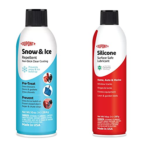 DuPont Teflon Snow and Ice Repellant, 10-Ounce & Silicone - Surface Safe Lubricant Aerosol, 14 oz
