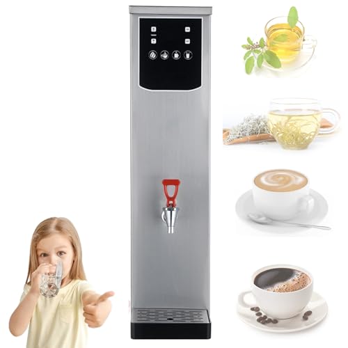 Caldera de agua caliente, 20 L de acero inoxidable de llenado automático, 2,5 kW, control automático de temperatura, ebullición rápida, ideal para té y café, 20 litros por hora