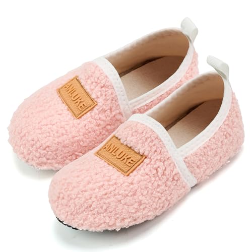 Image of ANLUKE Kids Toddler Slippers Boys Girls Indoor House Shoes Non-Slip Slippers Socks Outdoor Warm Walking Shoes