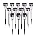 Sunnest Solar Garden Lights Outdoor 12Pack Stainless Steel Solar Pathway Lights, Outdoor Landscape Lighting for Lawn/Patio/Yard/Walkway/Driveway SG-T9285