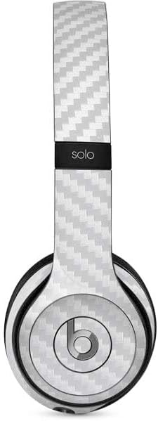 Skinit Decal Audio Skin Compatible with Beats Solo 2 Wired - White Carbon Fiber Specialty Texture Material Design