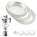 Dichtung und Filter für Kaffeemaschine Universal für Ersatzteile Moka (3 x Dichtungsring aus Silikon + 1 x Filter aus Stahl) (9 Tassen)