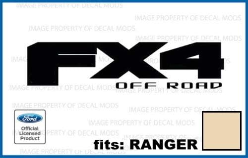 Miniatura 9 de Decal Mods FX4 Offroad - Calcomanías adhesivas naranjas para Ford Ranger troqueladas (2019-2020) - CO_Solid (juego de 2) con licencia