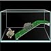 Turtle Resting Basking Platform, Tortoise Ramp Simulation Grass Reptile Ladder Resting Terrace Fish Tank Aquarium Turtle Dock Floating Décor for Reptile Frog Terrapin (Longer M)
