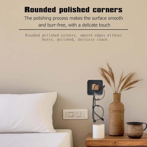 EnixwH 2 Stück Brillenhalter Wand, Sonnenbrillen Aufbewahrung Hängend, Brillenständer Holz, Brillenregal, Holz Brillenaufbewahrung Hängend, Brillen Display zum Aufhängen Der Brille Sonnenbrillen