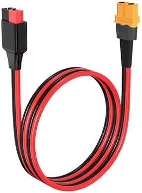 XT60 to Anderson Adapter,12AWG XT60 Female to Anderson Connector Cable for RC Battery Solar Portable Power Power Station and Solar Panel(2FT)