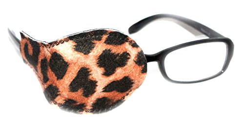 Kids and Adults Orthoptic Eye Patch For Amblyopia Lazy Eye Occlusion Therapy Treatment Unisex, Universal fit (Brown Leopard Print)