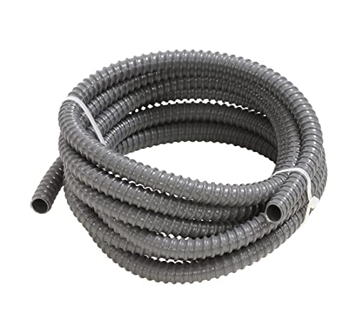 Dehner Spiralschlauch als Brunnen- oder Teichschlauch, Ø 18.5 mm, Länge ca. 4 m, Kunststoff, grau